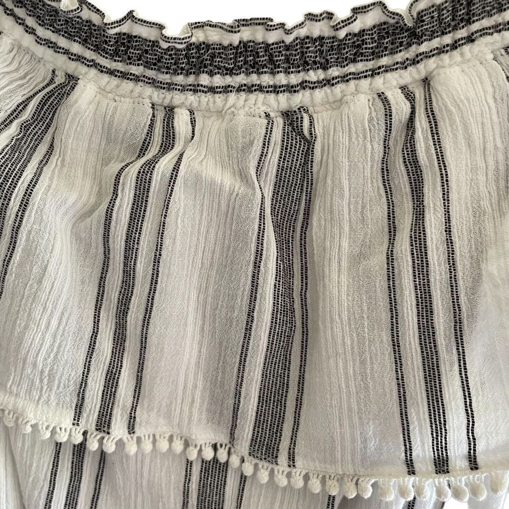 Lauren Ralph Lauren Black White Stripe Midi Summer Dress Women’s Size 6 Small - Picture 6 of 8